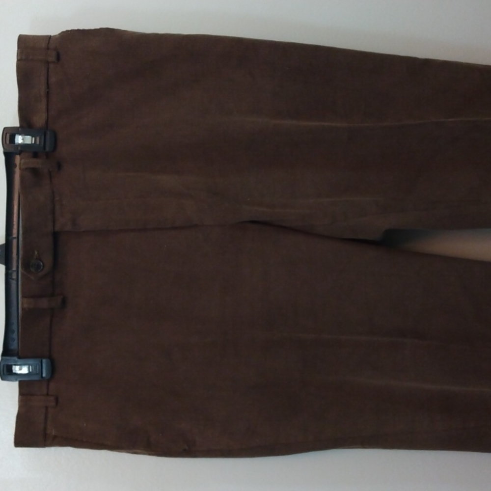 NWOT Lauren Ralph Lauren Brown Corduroy Pants 38 - 32 - Picture 2 of 9